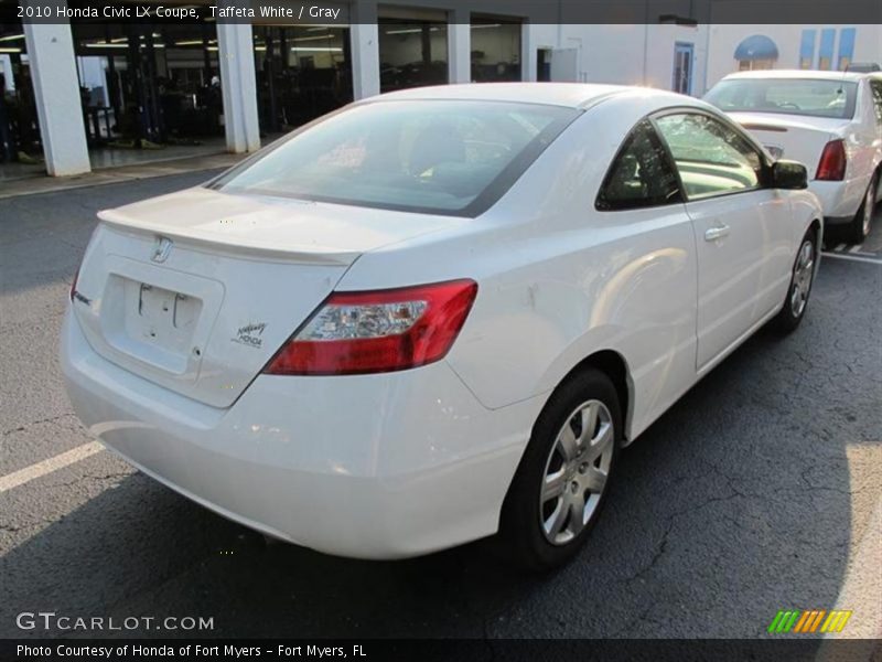 Taffeta White / Gray 2010 Honda Civic LX Coupe