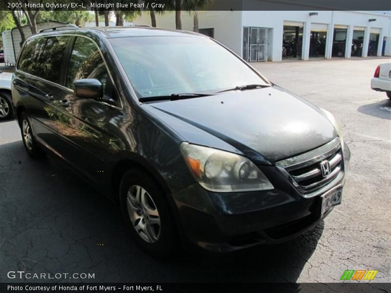 Midnight Blue Pearl / Gray 2005 Honda Odyssey EX-L