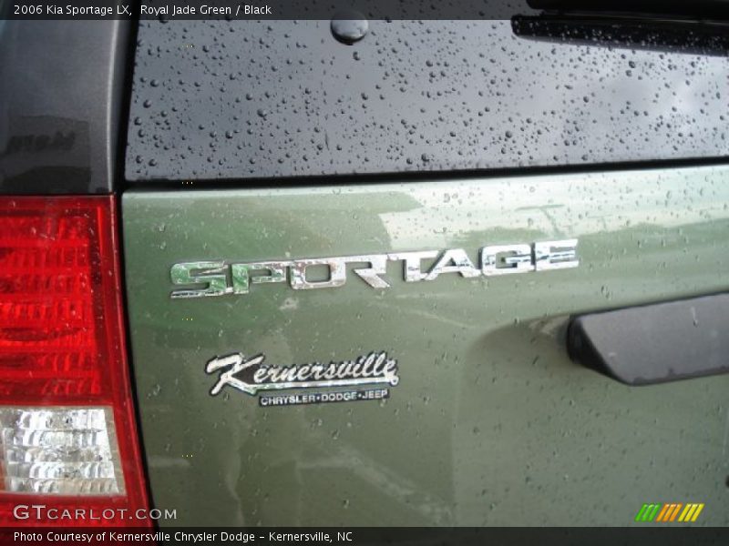 Royal Jade Green / Black 2006 Kia Sportage LX