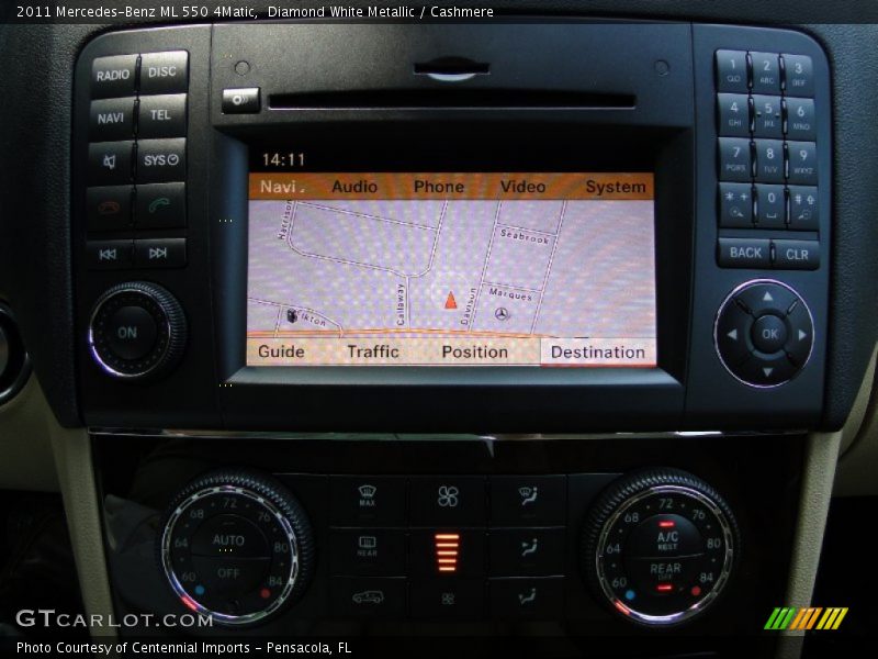 Navigation of 2011 ML 550 4Matic
