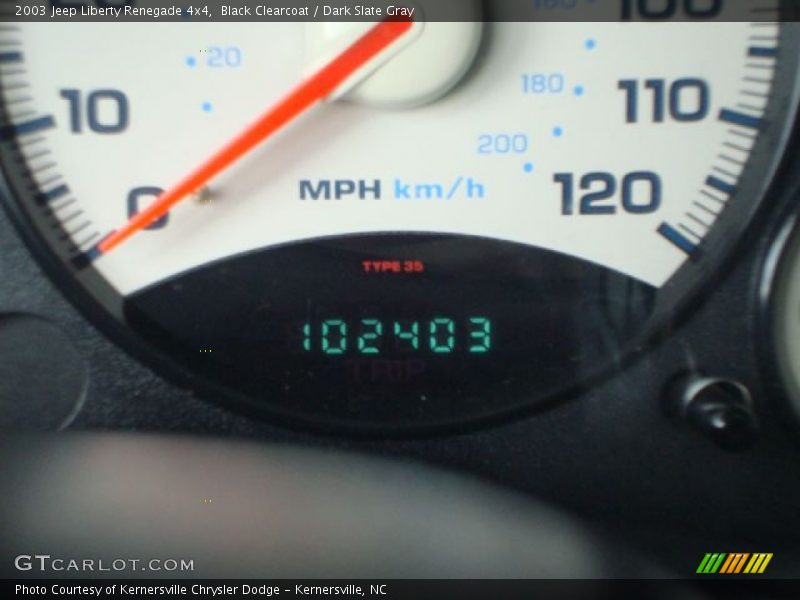 Black Clearcoat / Dark Slate Gray 2003 Jeep Liberty Renegade 4x4