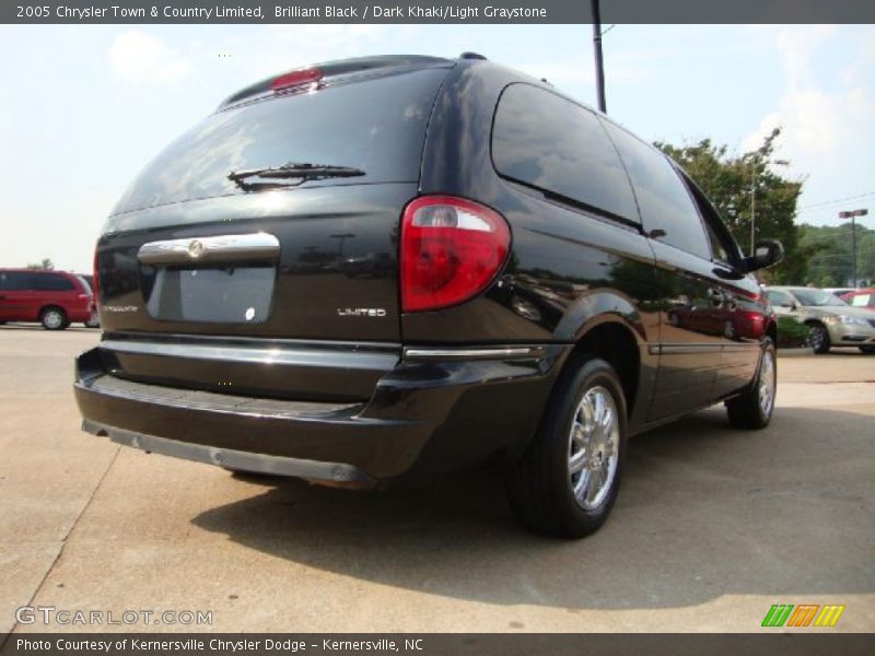 Brilliant Black / Dark Khaki/Light Graystone 2005 Chrysler Town & Country Limited