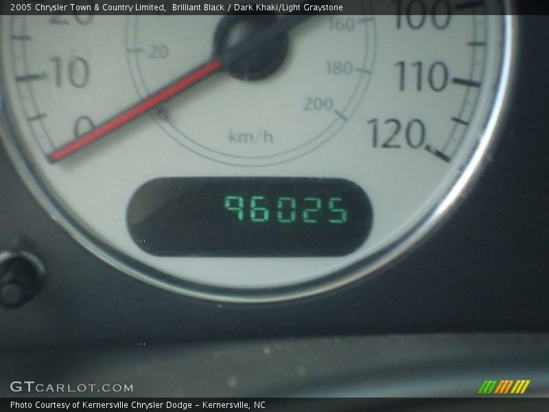Brilliant Black / Dark Khaki/Light Graystone 2005 Chrysler Town & Country Limited