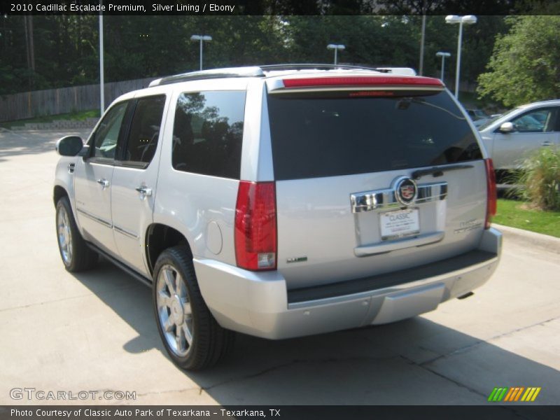 Silver Lining / Ebony 2010 Cadillac Escalade Premium