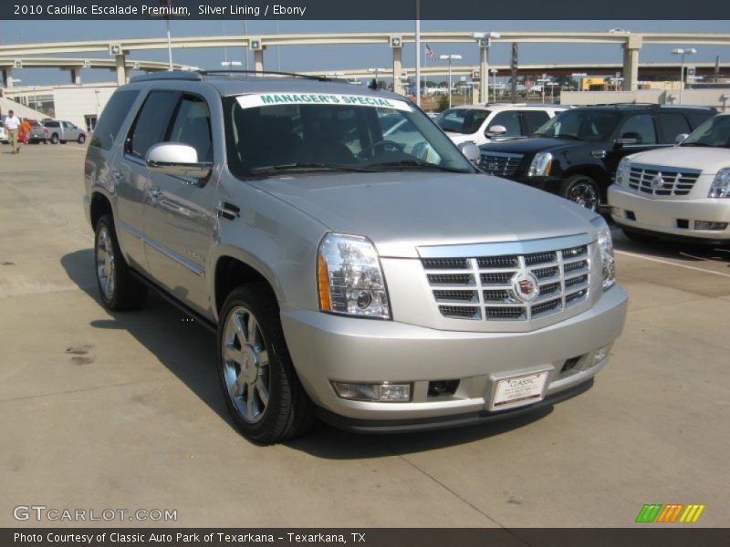 Silver Lining / Ebony 2010 Cadillac Escalade Premium