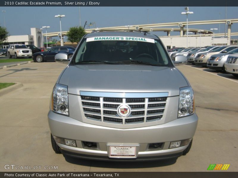Silver Lining / Ebony 2010 Cadillac Escalade Premium