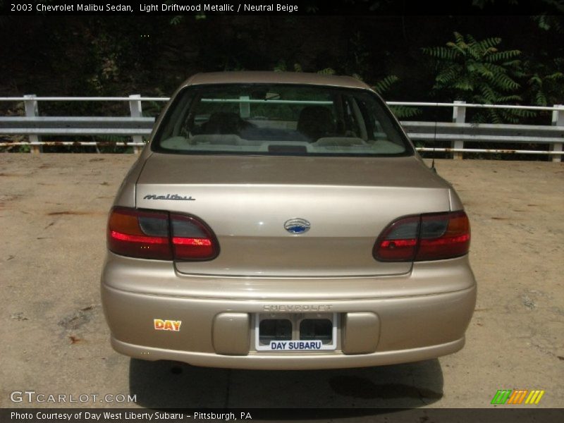 Light Driftwood Metallic / Neutral Beige 2003 Chevrolet Malibu Sedan