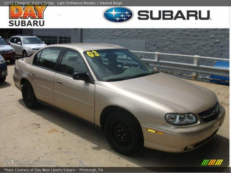 Light Driftwood Metallic / Neutral Beige 2003 Chevrolet Malibu Sedan
