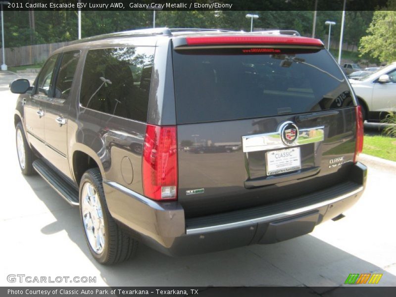 Galaxy Gray Metallic / Ebony/Ebony 2011 Cadillac Escalade ESV Luxury AWD