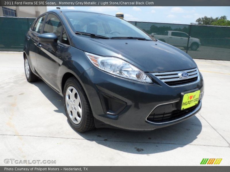 Monterey Grey Metallic / Light Stone/Charcoal Black Cloth 2011 Ford Fiesta SE SFE Sedan