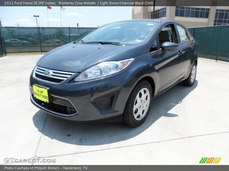 Monterey Grey Metallic / Light Stone/Charcoal Black Cloth 2011 Ford Fiesta SE SFE Sedan