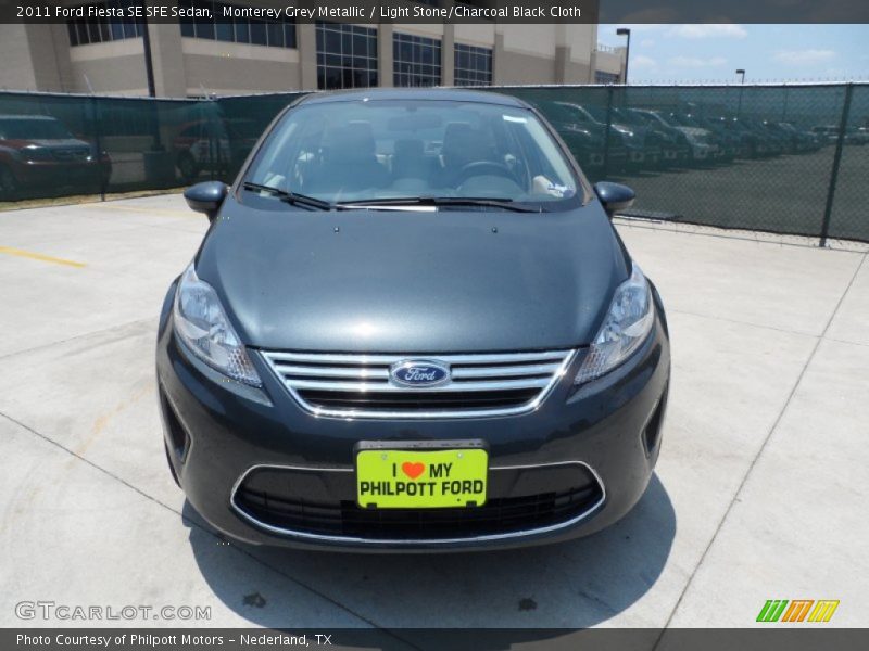 Monterey Grey Metallic / Light Stone/Charcoal Black Cloth 2011 Ford Fiesta SE SFE Sedan