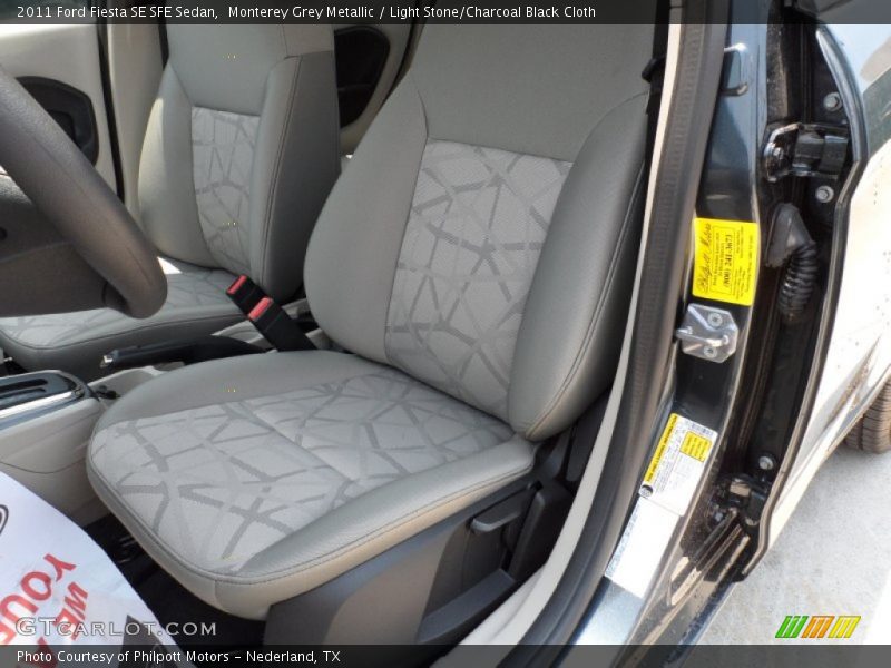  2011 Fiesta SE SFE Sedan Light Stone/Charcoal Black Cloth Interior