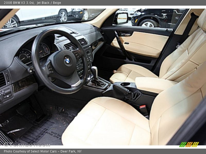 Jet Black / Beige 2008 BMW X3 3.0si