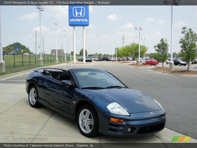 Torched Steel Blue Metallic / Midnight 2004 Mitsubishi Eclipse Spyder GT