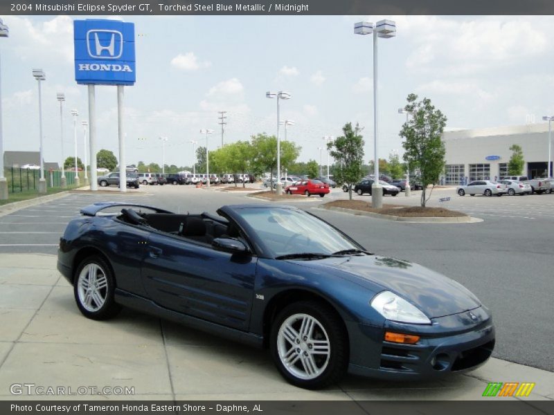 Torched Steel Blue Metallic / Midnight 2004 Mitsubishi Eclipse Spyder GT