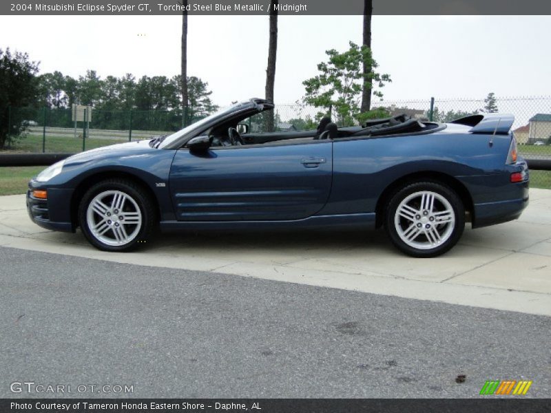 Torched Steel Blue Metallic / Midnight 2004 Mitsubishi Eclipse Spyder GT