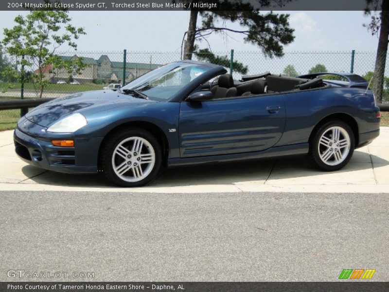 Torched Steel Blue Metallic / Midnight 2004 Mitsubishi Eclipse Spyder GT