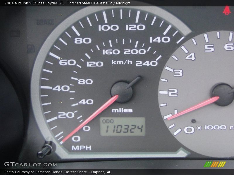 Torched Steel Blue Metallic / Midnight 2004 Mitsubishi Eclipse Spyder GT