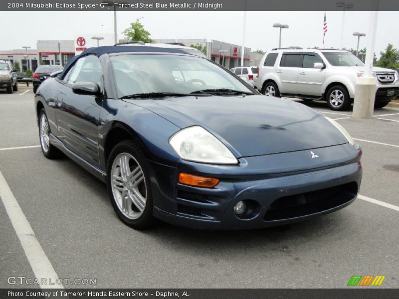 Torched Steel Blue Metallic / Midnight 2004 Mitsubishi Eclipse Spyder GT