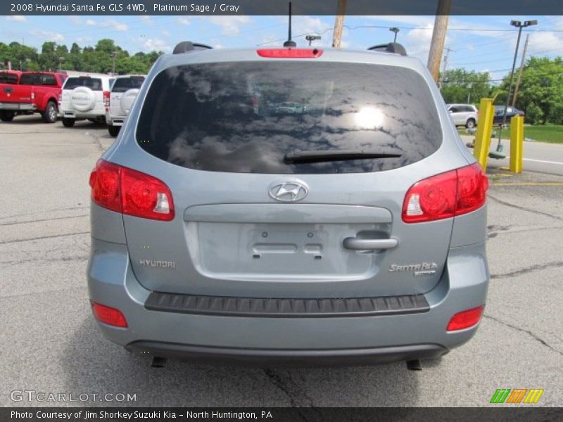 Platinum Sage / Gray 2008 Hyundai Santa Fe GLS 4WD