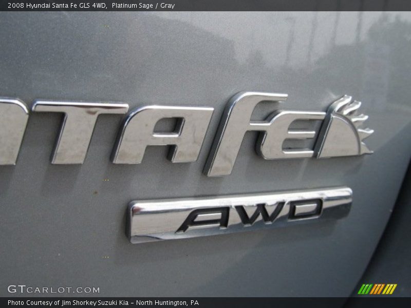 Platinum Sage / Gray 2008 Hyundai Santa Fe GLS 4WD