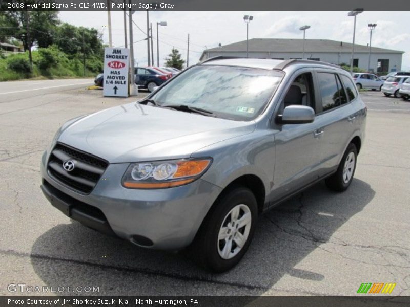 Platinum Sage / Gray 2008 Hyundai Santa Fe GLS 4WD