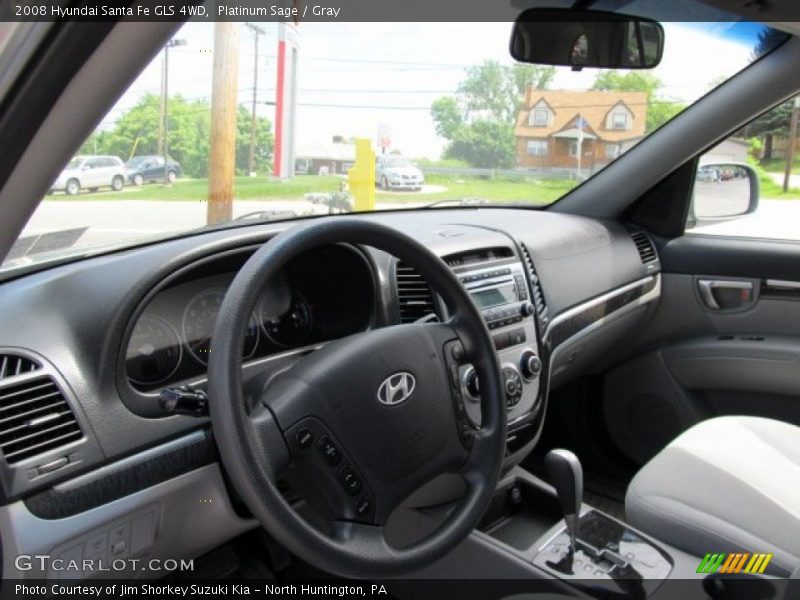 Platinum Sage / Gray 2008 Hyundai Santa Fe GLS 4WD