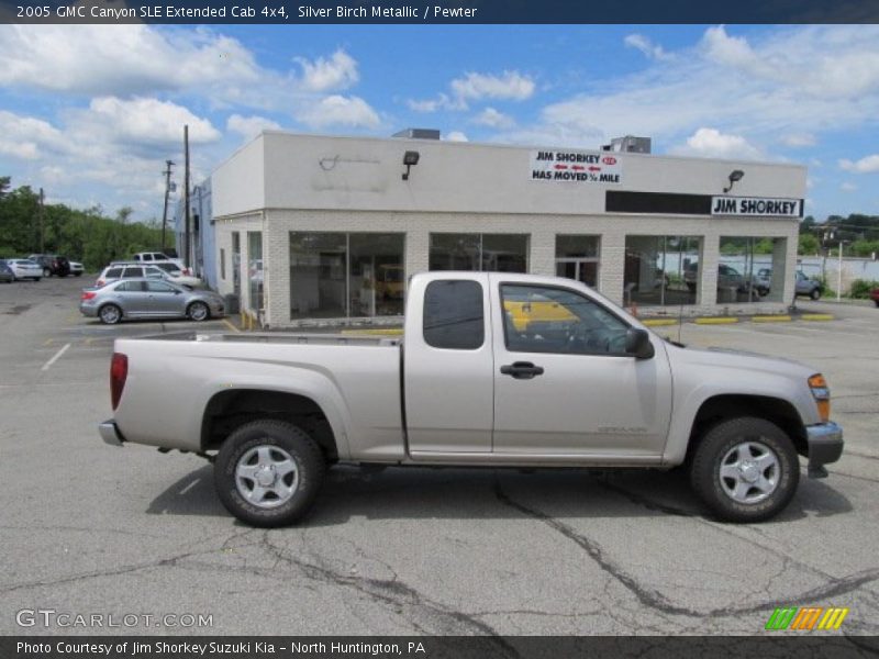 Silver Birch Metallic / Pewter 2005 GMC Canyon SLE Extended Cab 4x4