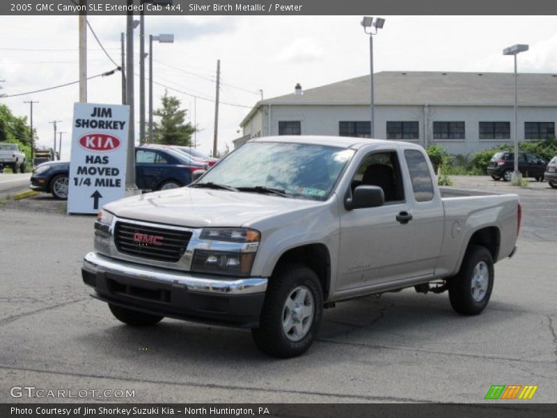 Silver Birch Metallic / Pewter 2005 GMC Canyon SLE Extended Cab 4x4