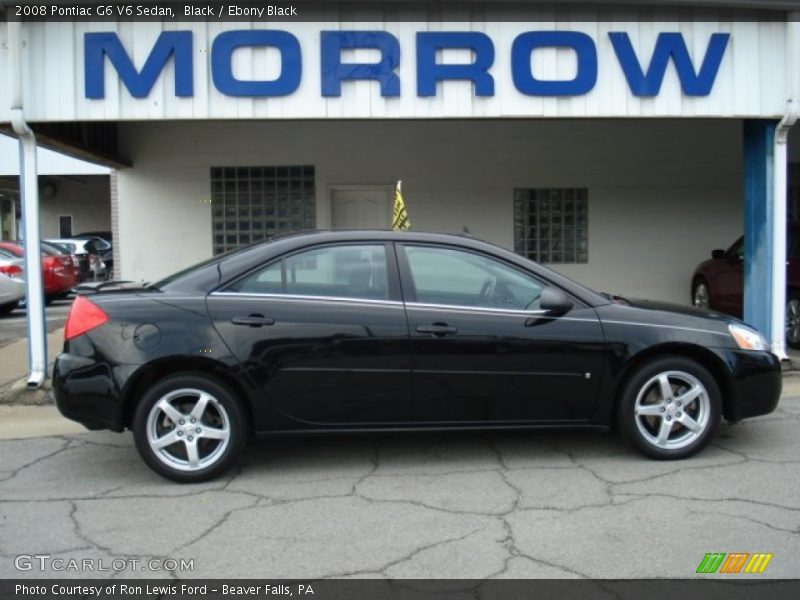 Black / Ebony Black 2008 Pontiac G6 V6 Sedan