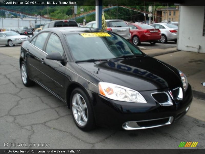 Black / Ebony Black 2008 Pontiac G6 V6 Sedan