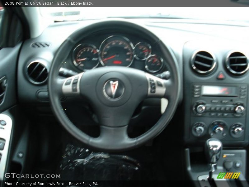 Black / Ebony Black 2008 Pontiac G6 V6 Sedan