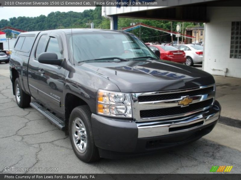 Taupe Gray Metallic / Dark Titanium 2010 Chevrolet Silverado 1500 LS Extended Cab