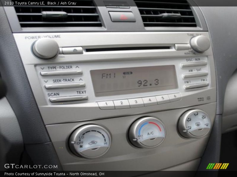 Black / Ash Gray 2010 Toyota Camry LE
