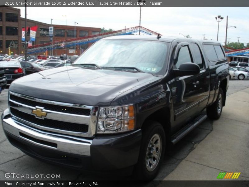 Taupe Gray Metallic / Dark Titanium 2010 Chevrolet Silverado 1500 LS Extended Cab