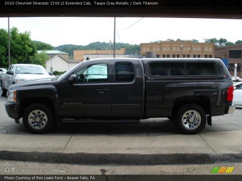 Taupe Gray Metallic / Dark Titanium 2010 Chevrolet Silverado 1500 LS Extended Cab