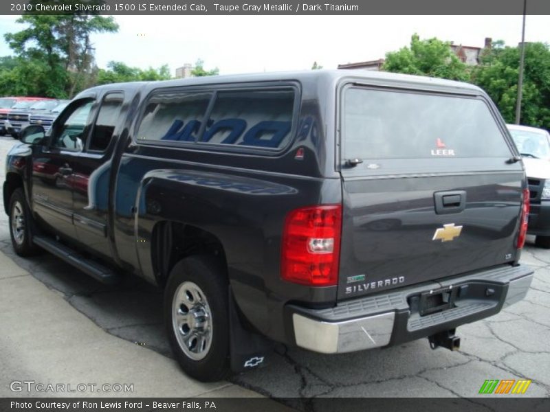 Taupe Gray Metallic / Dark Titanium 2010 Chevrolet Silverado 1500 LS Extended Cab