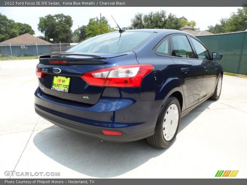 Kona Blue Metallic / Charcoal Black 2012 Ford Focus SE SFE Sedan