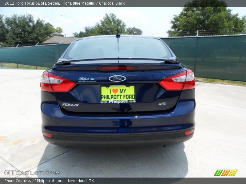 Kona Blue Metallic / Charcoal Black 2012 Ford Focus SE SFE Sedan