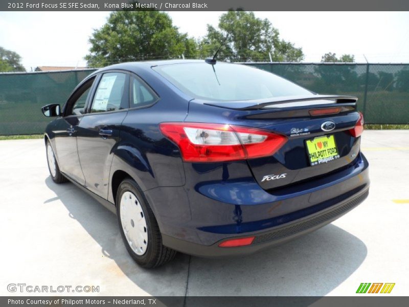 Kona Blue Metallic / Charcoal Black 2012 Ford Focus SE SFE Sedan