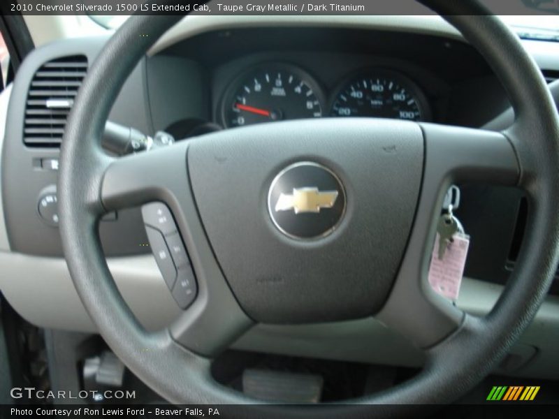 Taupe Gray Metallic / Dark Titanium 2010 Chevrolet Silverado 1500 LS Extended Cab