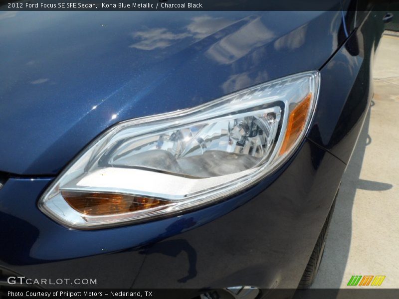 Kona Blue Metallic / Charcoal Black 2012 Ford Focus SE SFE Sedan