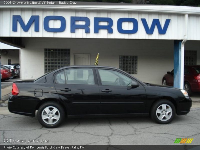 Black / Gray 2005 Chevrolet Malibu LS V6 Sedan