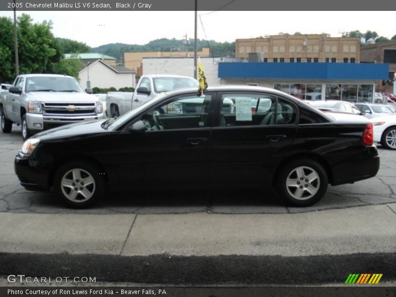 Black / Gray 2005 Chevrolet Malibu LS V6 Sedan
