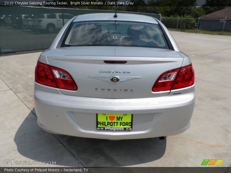 Bright Silver Metallic / Dark Slate Gray 2010 Chrysler Sebring Touring Sedan