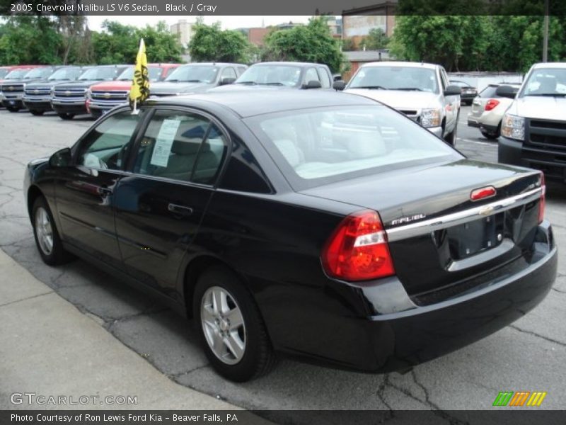 Black / Gray 2005 Chevrolet Malibu LS V6 Sedan