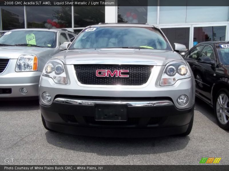 Liquid Silver Metallic / Light Titanium 2008 GMC Acadia SLT AWD