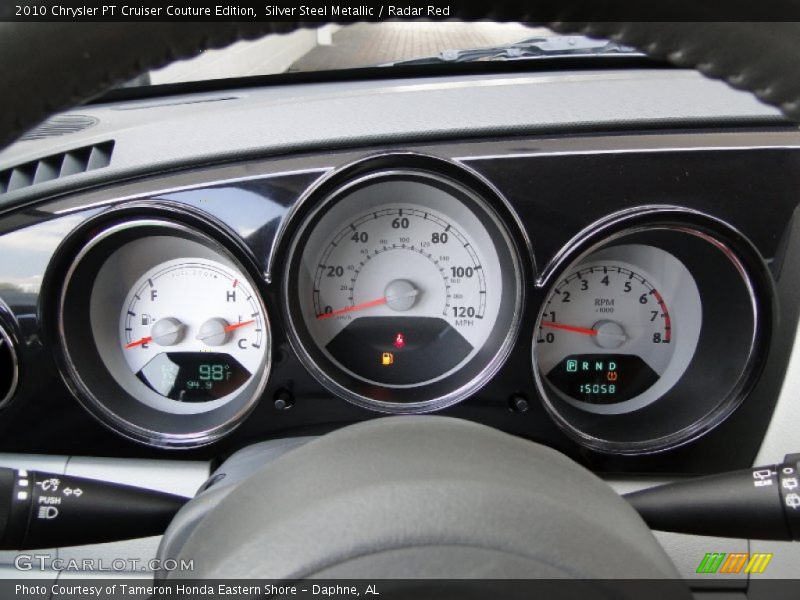 Silver Steel Metallic / Radar Red 2010 Chrysler PT Cruiser Couture Edition