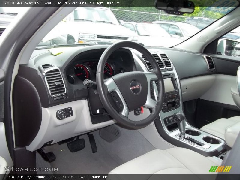 Liquid Silver Metallic / Light Titanium 2008 GMC Acadia SLT AWD